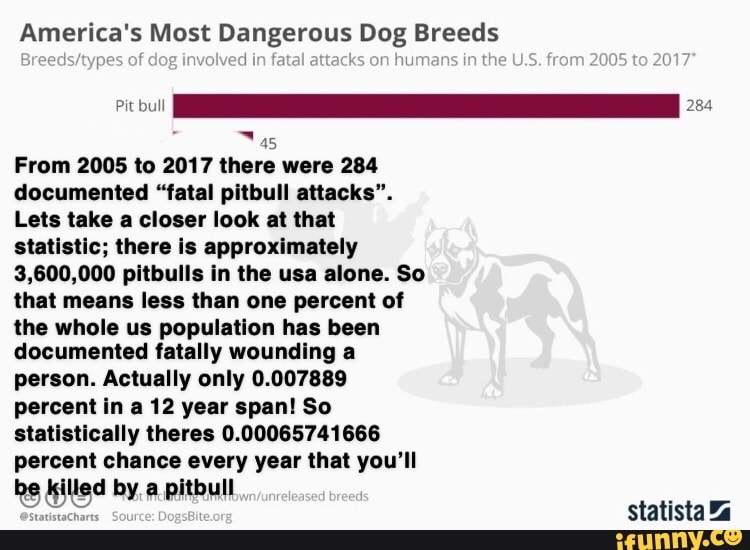 America's Most Dangerous Dog Breeds ' ‘ 45 From 2005 to 2017 there were ...
