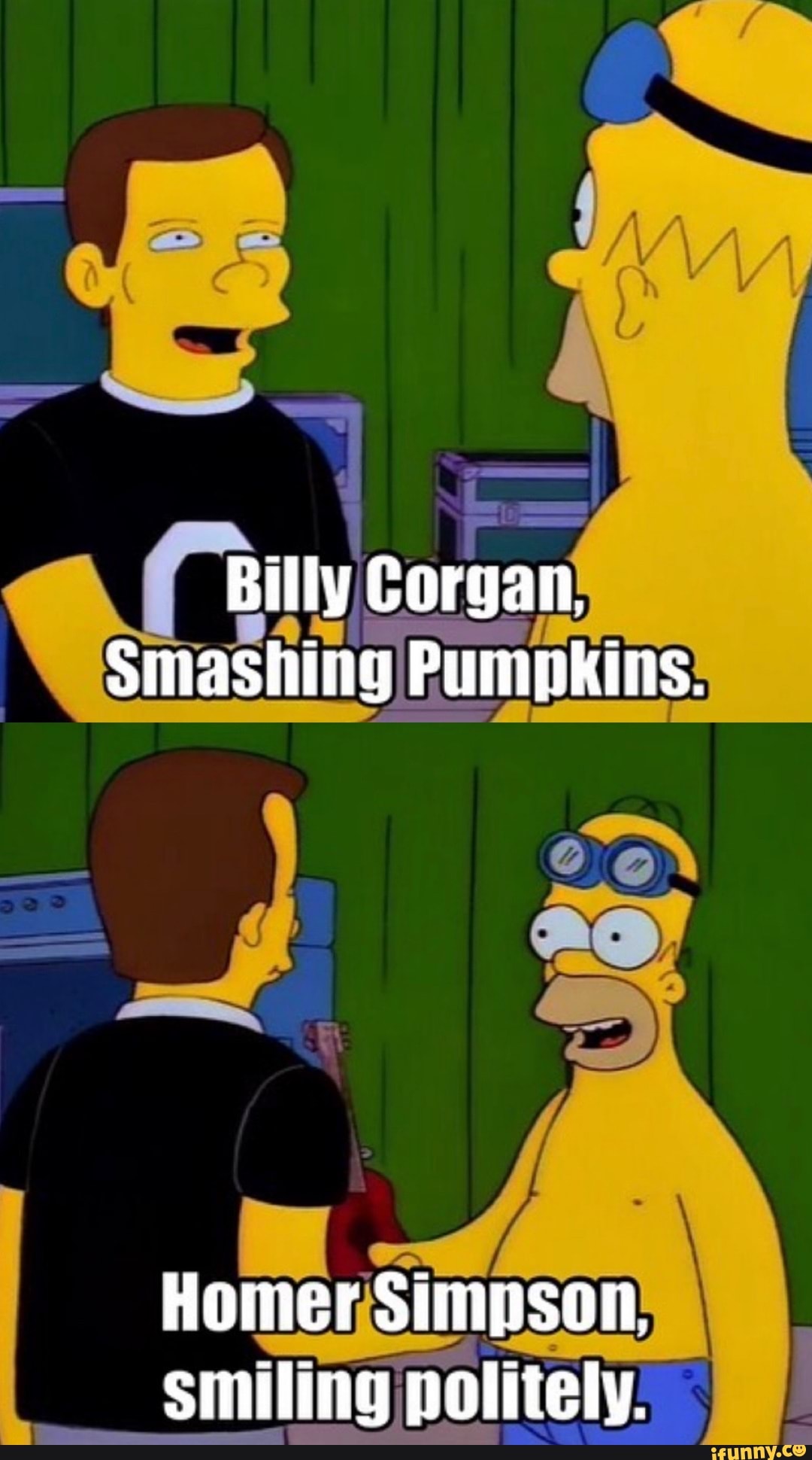 Billy Smashing Pumpkins. Homer Simpson, Smiling politely. iFunny