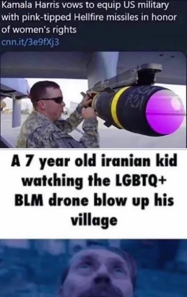 Kamala Harris vows to equip US military with pink tipped Hellfire