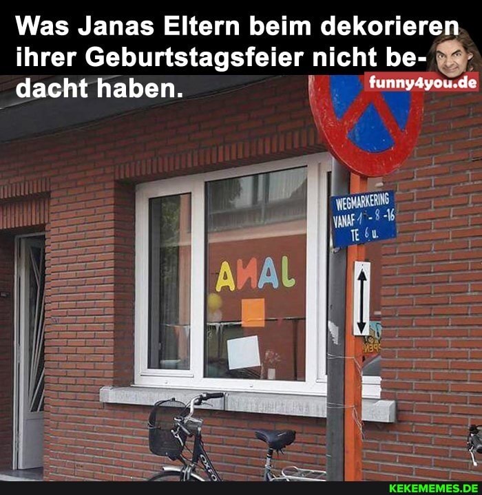Was Janas Eltern beim dekorieren ihrer Geburtstagsfeier nicht be- dacht haben. funnyayou.de