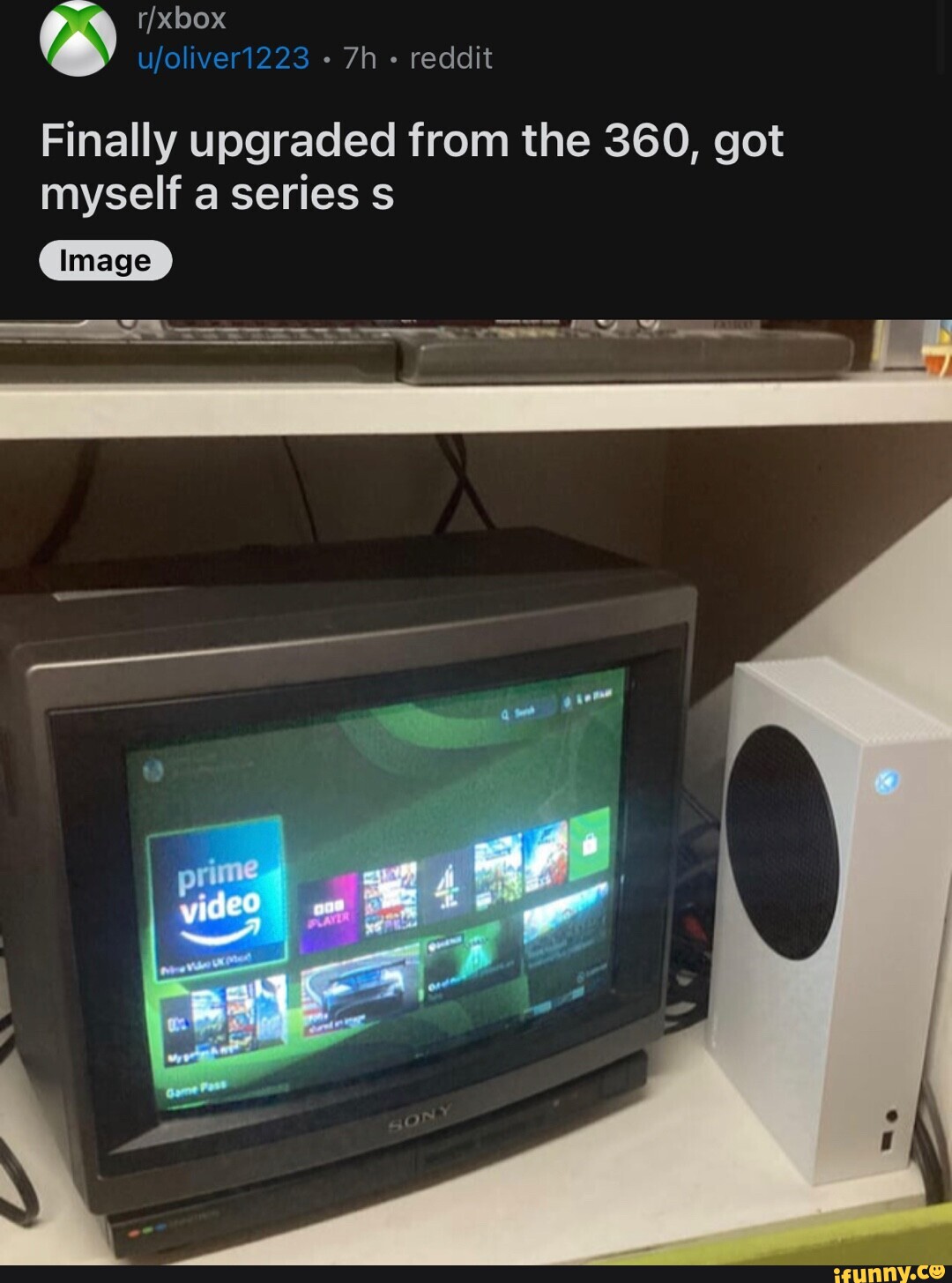 Reddit Finally upgraded from the 360, got myself a series So iFunny