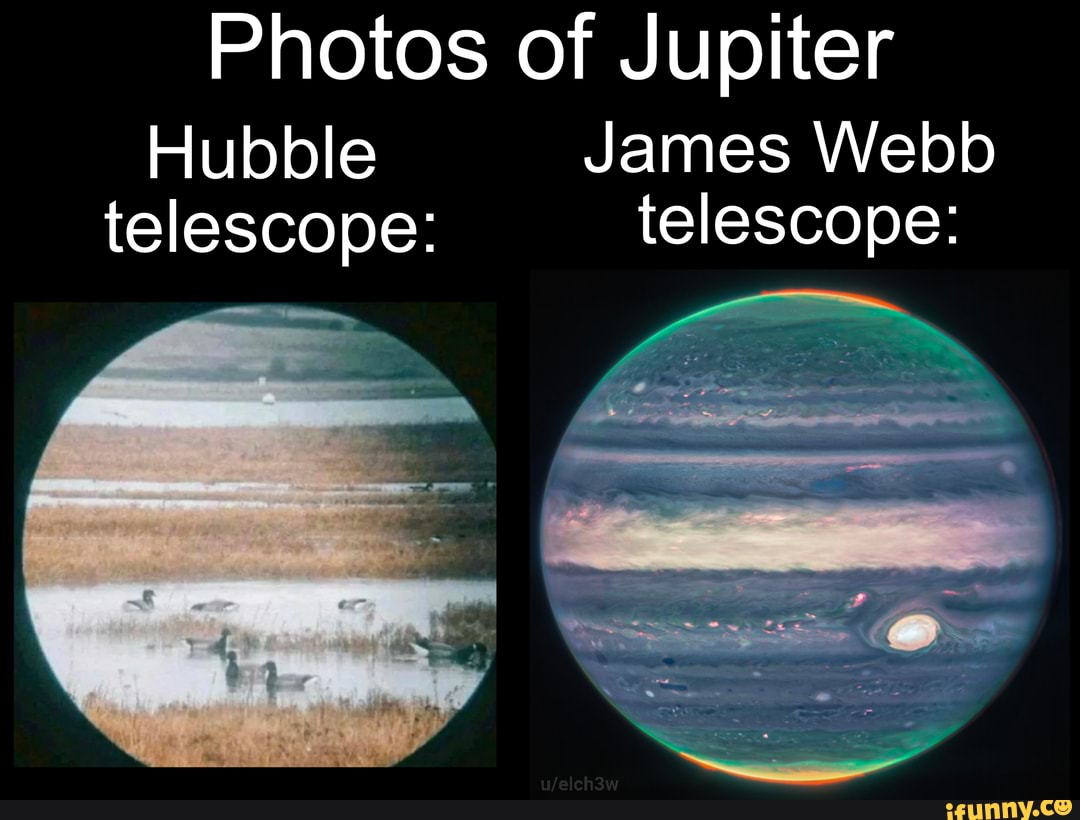 Photos of Jupiter Hubble James b telescope telescope iFunny