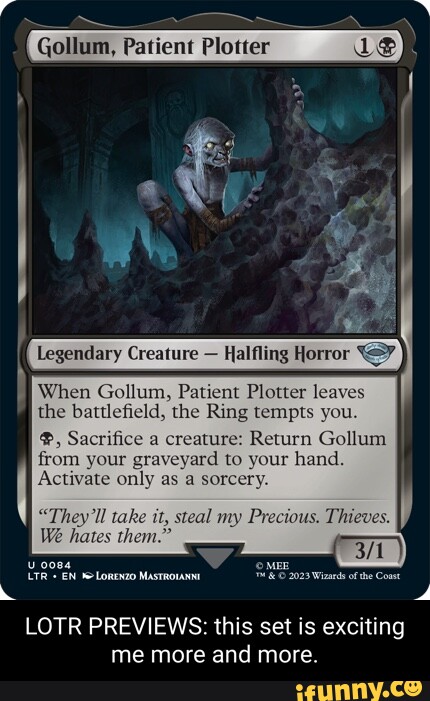 Gollum, Patient Plotter When Gollum, Patient Plotter leaves the ...