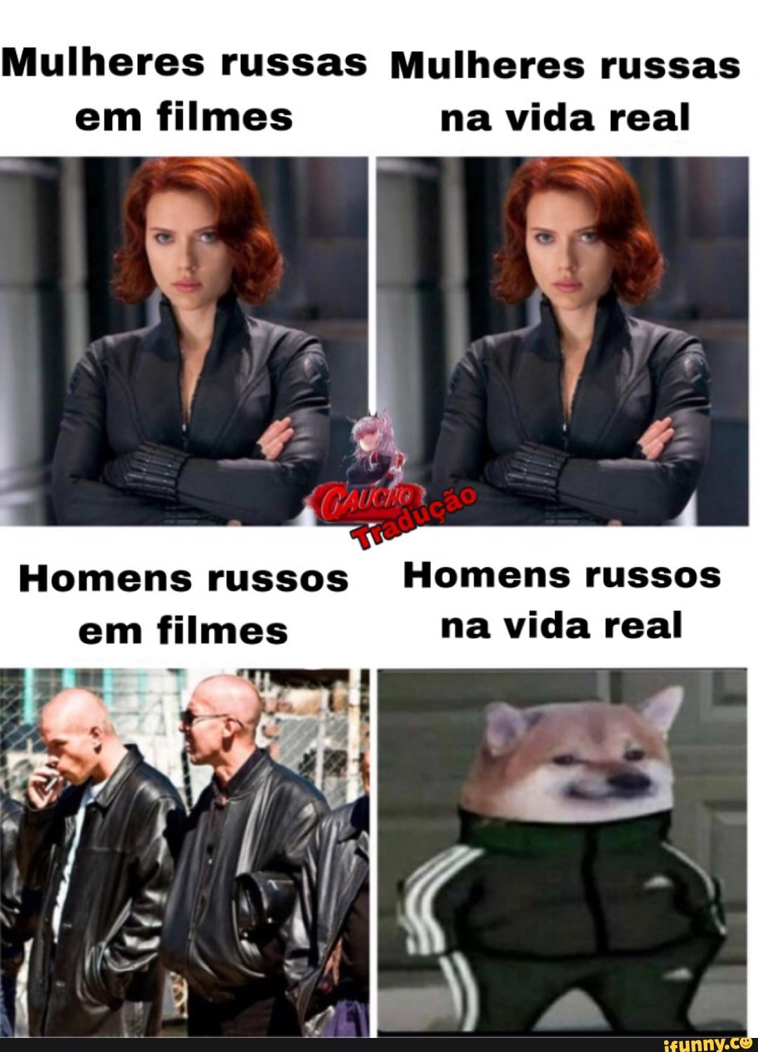 Mulheres russas Mulheres russas em filmes na vida real
Homens russos Homens russos em filmes na vida real