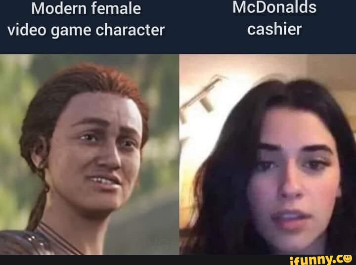 Modern Female Mcdonalds Video Game Character Cashier Ifunny