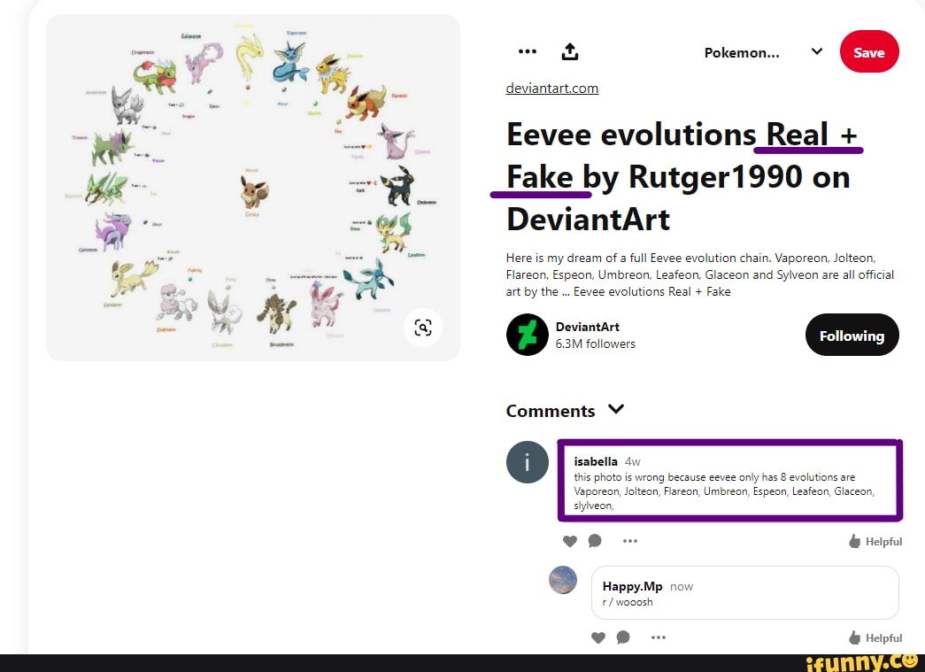 Eevee evolutions Real + Fake by Rutger1990 on DeviantArt