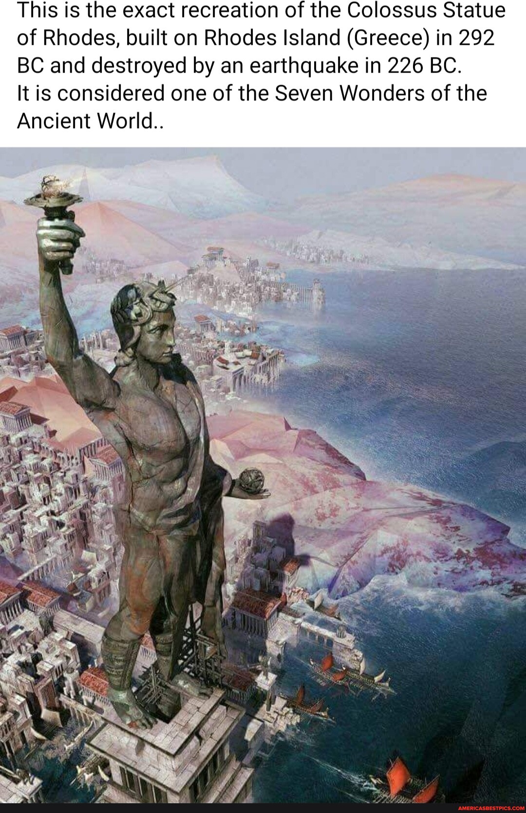 This is the exact recreation of the Colossus Statue of Rhodes, built on ...