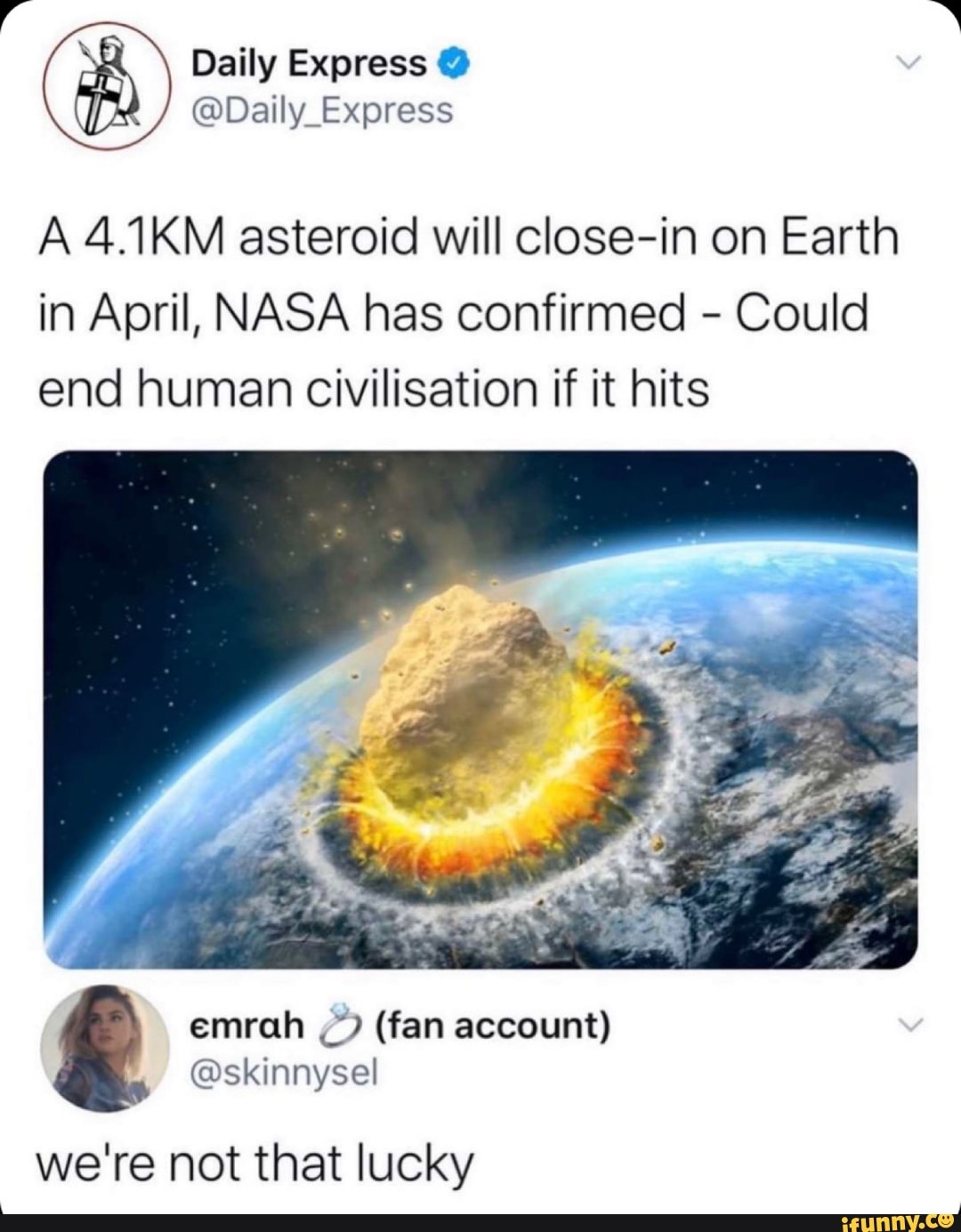 A 4.1KM asteroid will closein on Earth in April, NASA has confirmed