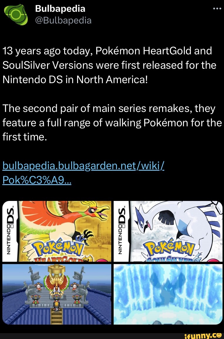 Pokémon HeartGold and SoulSilver - Wikipedia