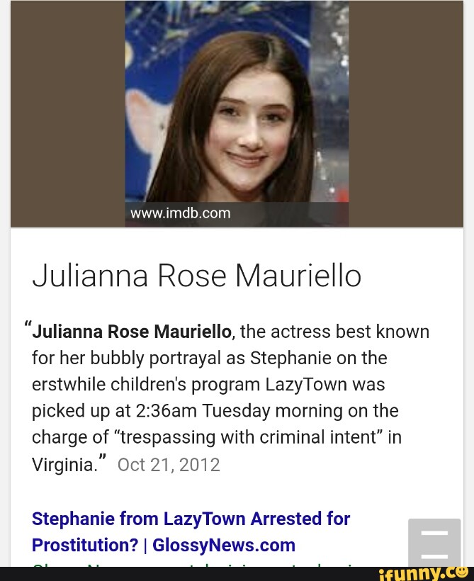 Julianna Rose Mauriello Prostitution