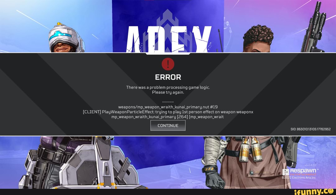 There was a problem processing game logic please try again apex legends ошибка