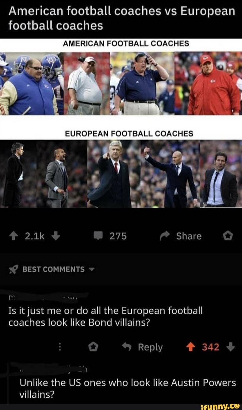 American football coaches vs European football coaches AMERICAN ...