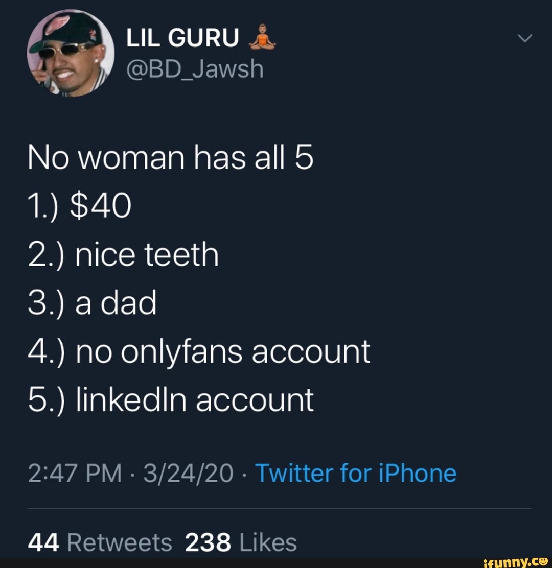 No woman has all 5 nice teeth no onlyfans account neni 2:47 PM Twitter ...