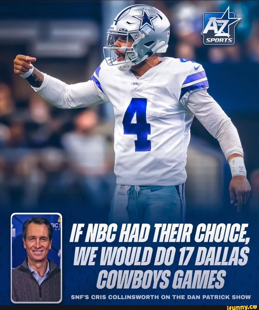 Dan Patrick] Cris Collinsworth claims NBC would air 17 Dallas Cowboys games  if they could : r/nfl