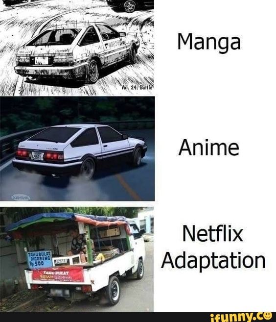 Initial D: Manga VS Anime VS Netflix Adaptation - Manga Anime Netflix  Adaptation 