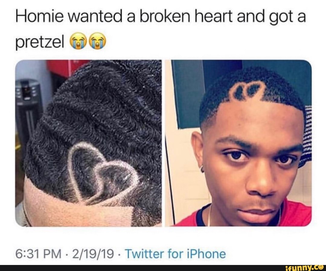 Homie wanted a broken heart and got a pretzel © *: - )