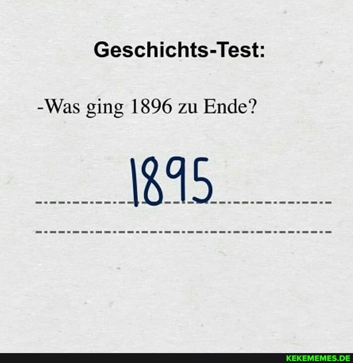 -Was ging 1896 zu Ende?