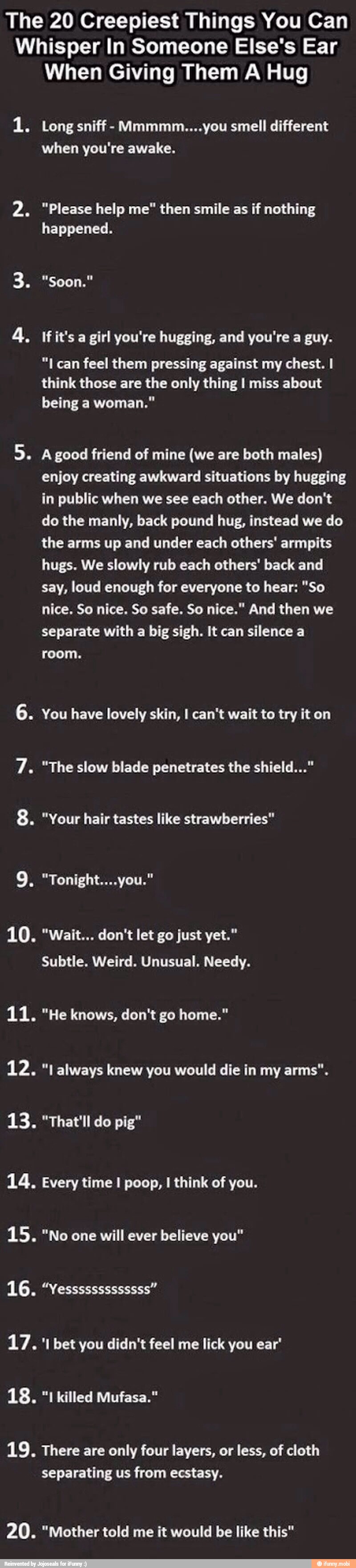 The 20 Creepiest Things You Can Whisper In Someone Else's Ear When ...
