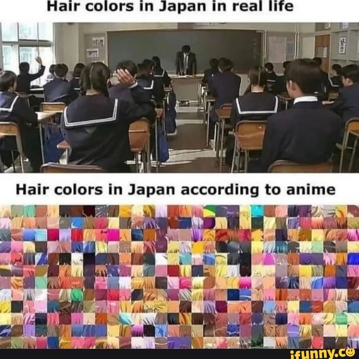 They have such crazy hair colors in anime (like pink, green, blue, etc.),  do people commonly dye their hair these colors or is it just an anime  thing? - Japankuru Question Forum