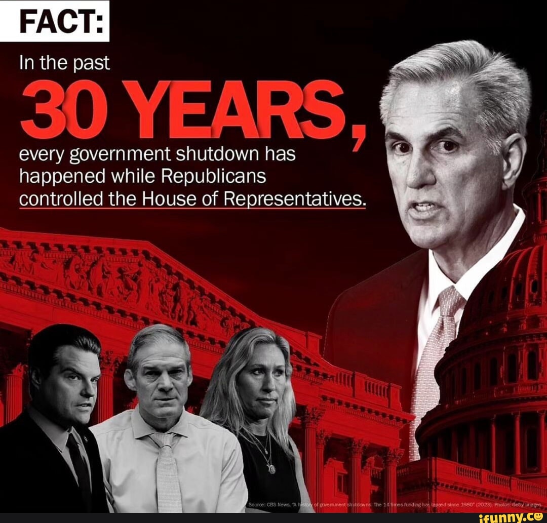 FACTS In The Past 30 YEARS, Every Government Shutdown Has Happened ...