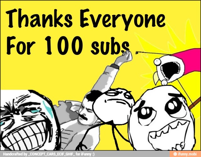 Thanks Everyone
For 100 subs