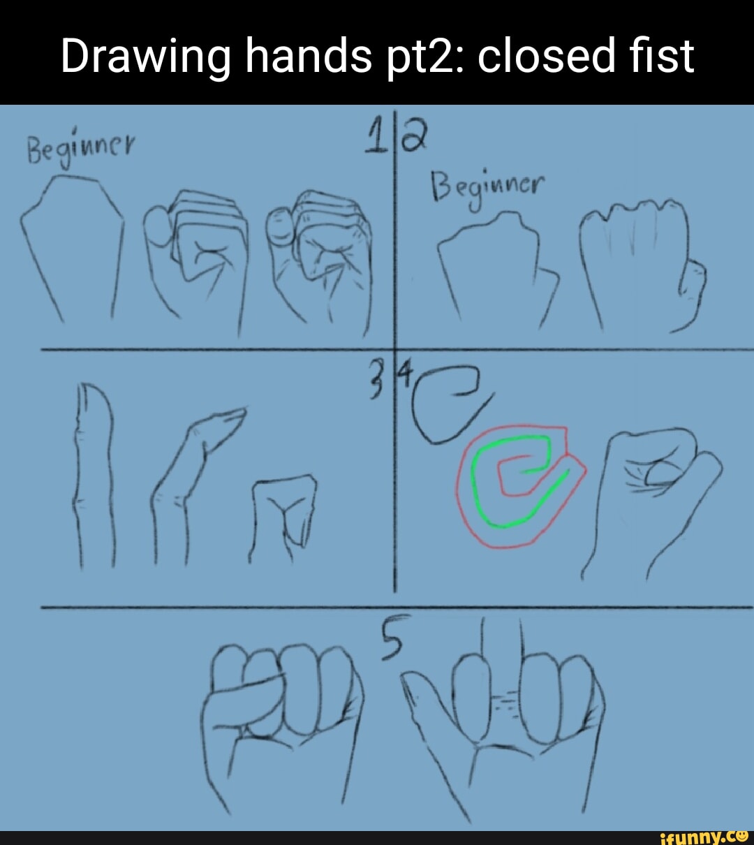 Drawing hands ptz2 closed fist iFunny