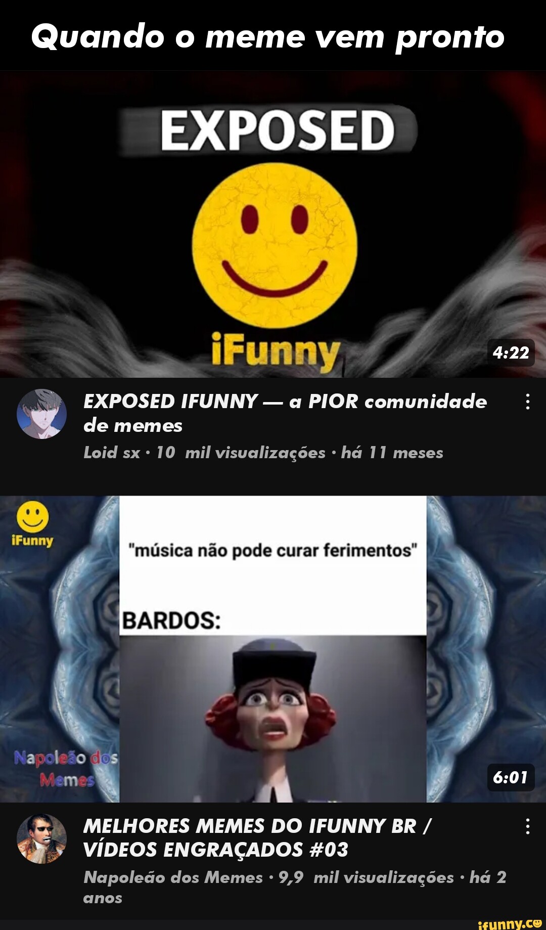 Quando o meme vem pronto EXPOSED Funny EXPOSED IFUNNY - a PIOR ...