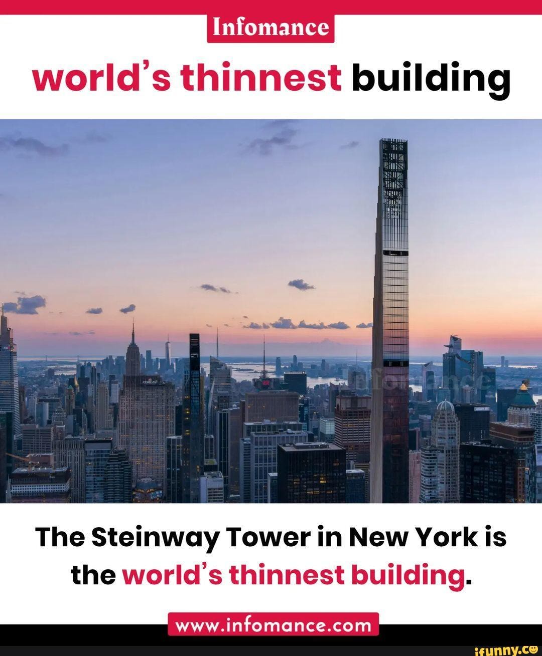 Infomance world's thinnest building The Steinway Tower in New York is ...