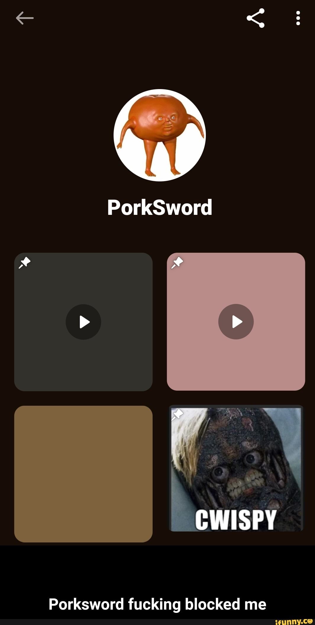Porksword fucking blocked me - Porksword fucking blocked me