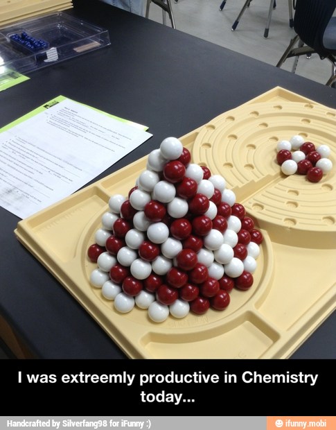 I was extreemly productive in Chemistry - I was extreemly productive in Chemistry today...