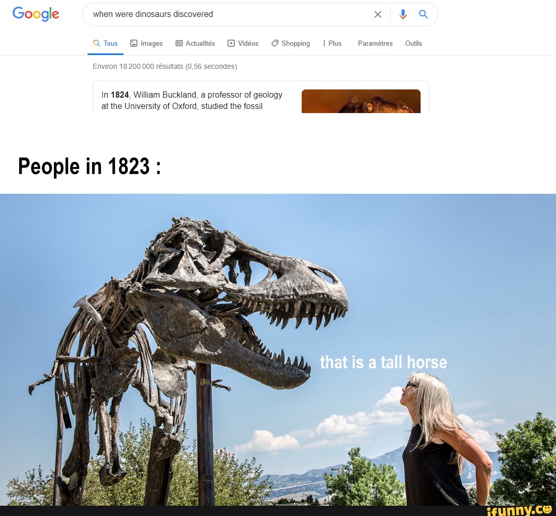 Google when were dinosaurs discovered q tous g images actualites