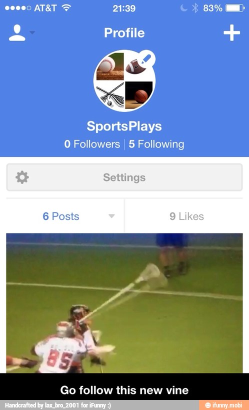 A Profile O Followers
I 5 Following
Settings
Go follow this new vine - Go follow this new vine