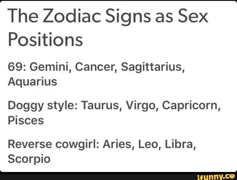 Sexual Zodiac Signs Telegraph 8127