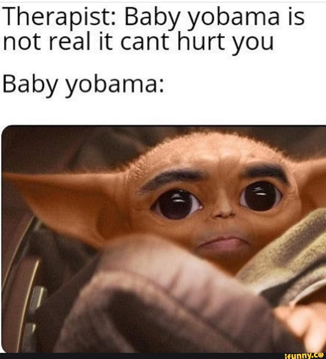 Therapist: Baby yobama is not real it cant hurt you
Baby yobama:
