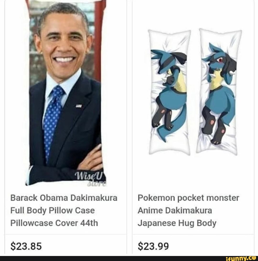 Barack Obama Dakimakura Full Body Pillow case Pillowcase Cover 44th President 