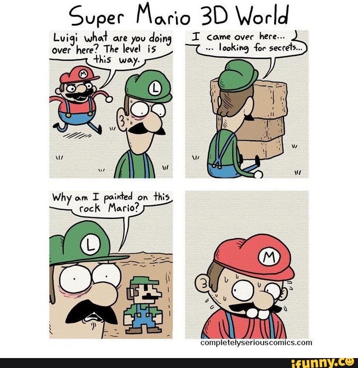Super Mario World Luigi what are you doing _I came ovec here-.. over ...
