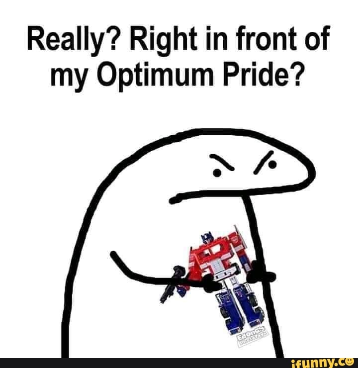 Really? Right in front of my Optimum Pride? )