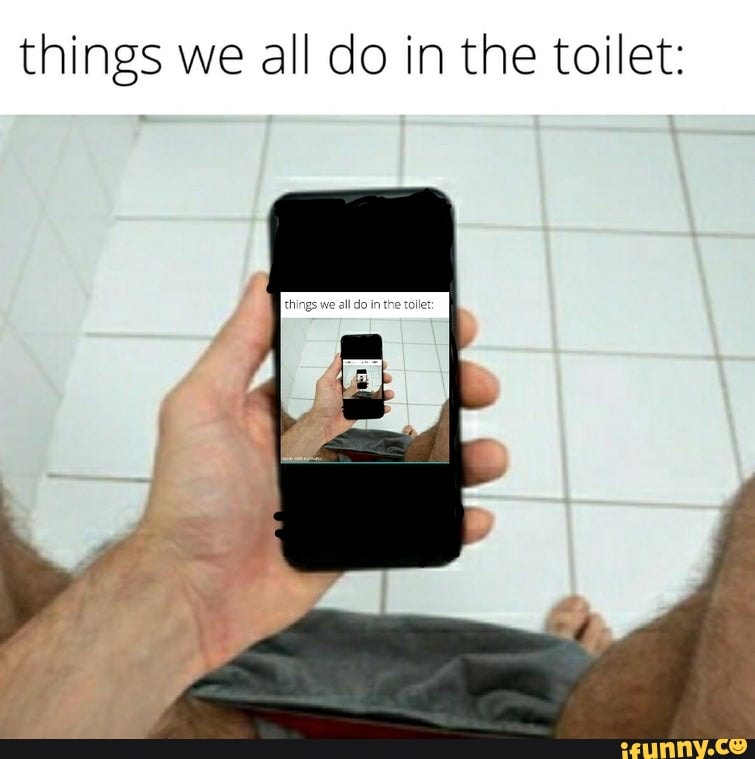 Things we all do in the toilet: - iFunny