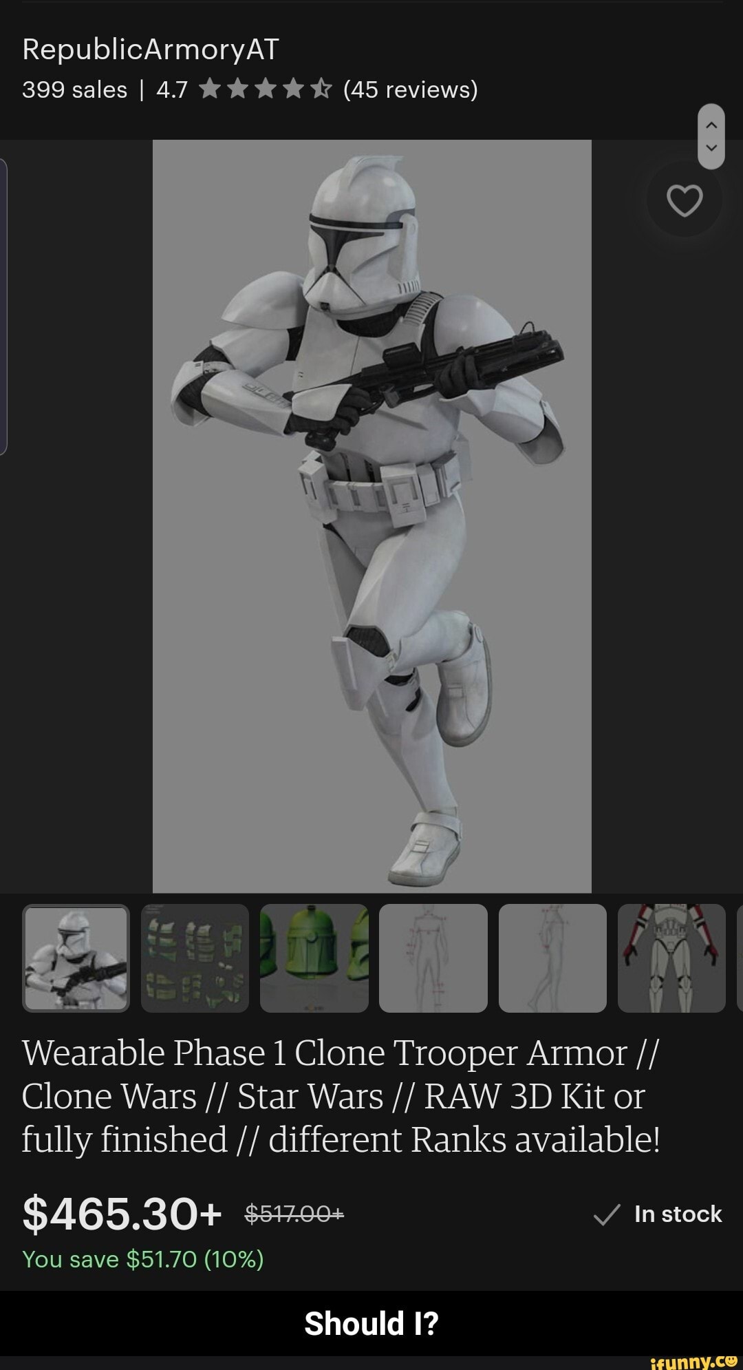 wearable clone trooper armor