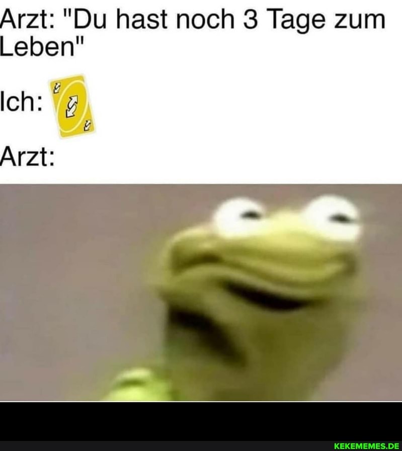 Arzt: "Du hast noch 8 Tage zum eben"
Ich: -