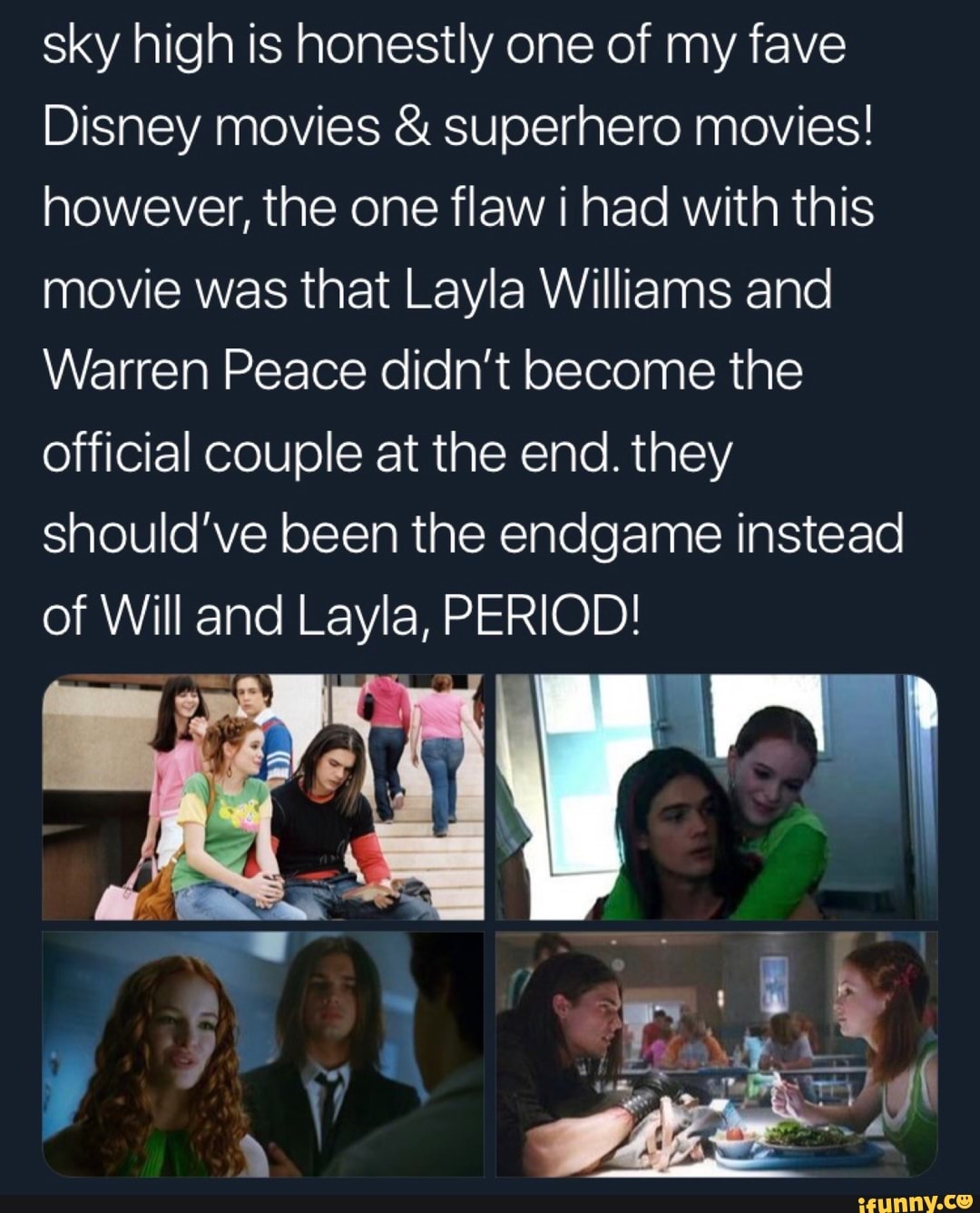 Sky high is honestly one of my fave Disney movies & superhero movies