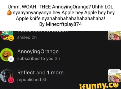 annoying orange hey apple knife
