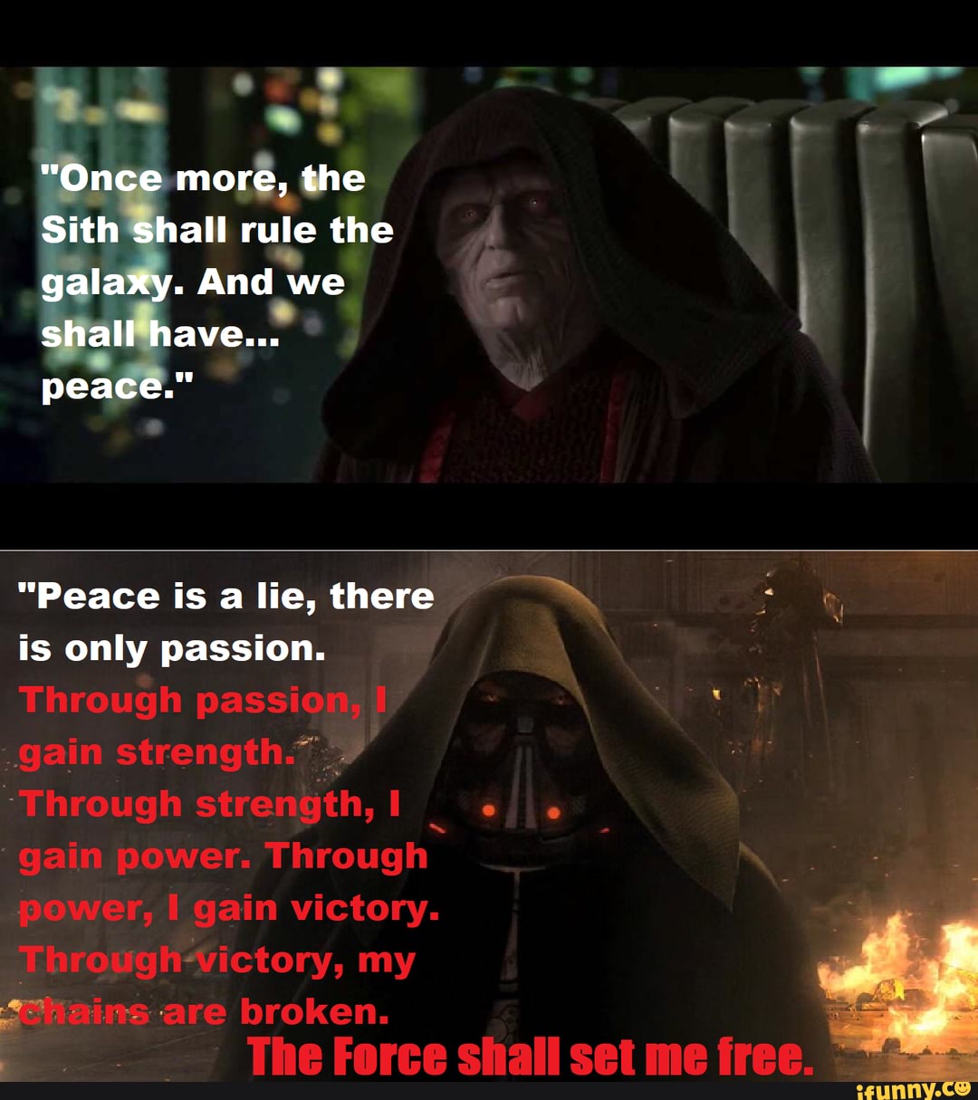 once more the sith will rule the galaxy