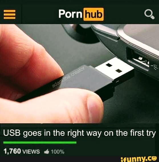 USB goes in the right way on the first try