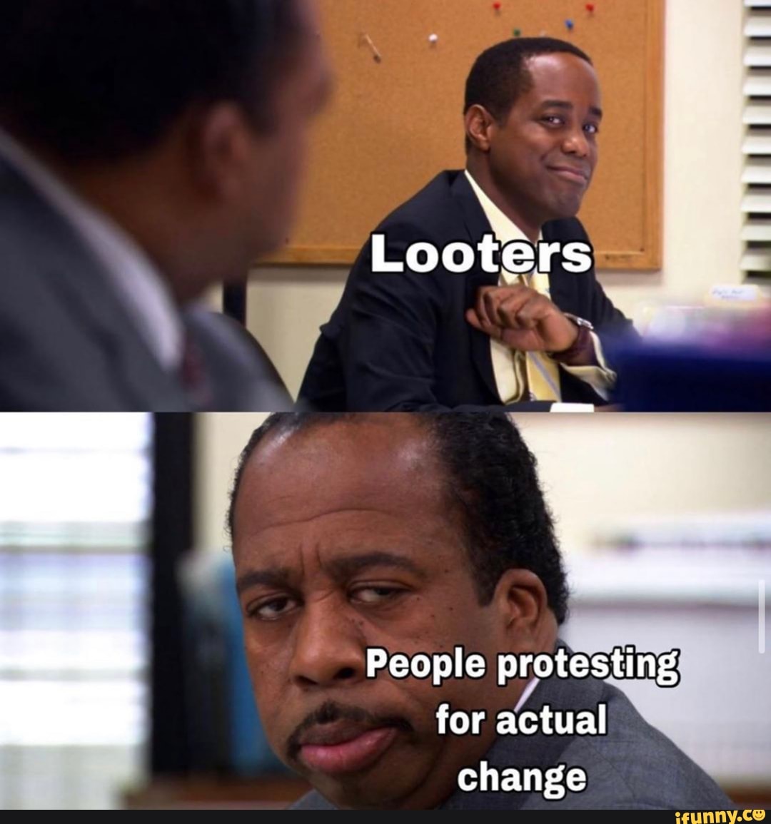 People protesting:
for actual
change