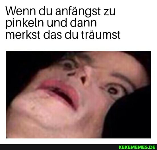 Wenn du anfängst zu pinkeln und dann merkst das du träumst