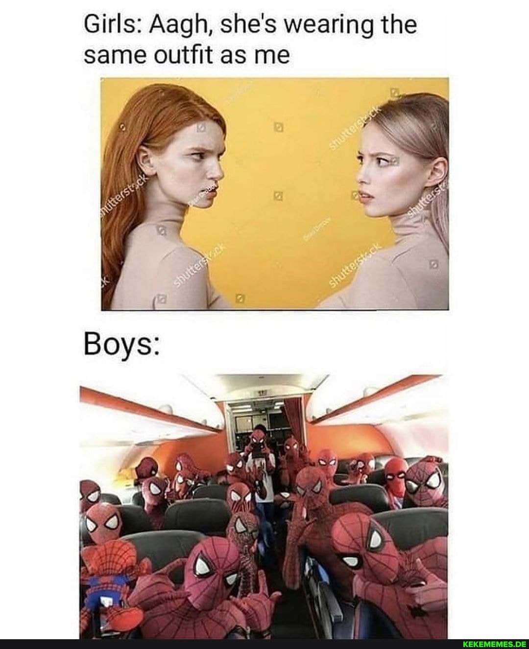 Girls: Aagh, she's wearing the same outfit as me