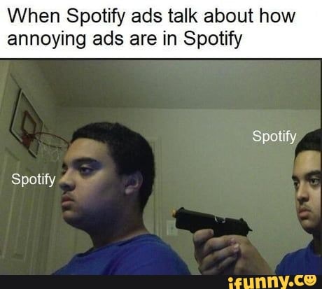 When Spotify Ads Talk About How Annoying Ads Are In Spotify - IFunny