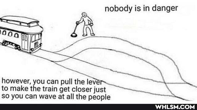 nobody is in danger
however, you can pull get the levi closer just to make the train get closer just
SO VOLI Can wave at all the