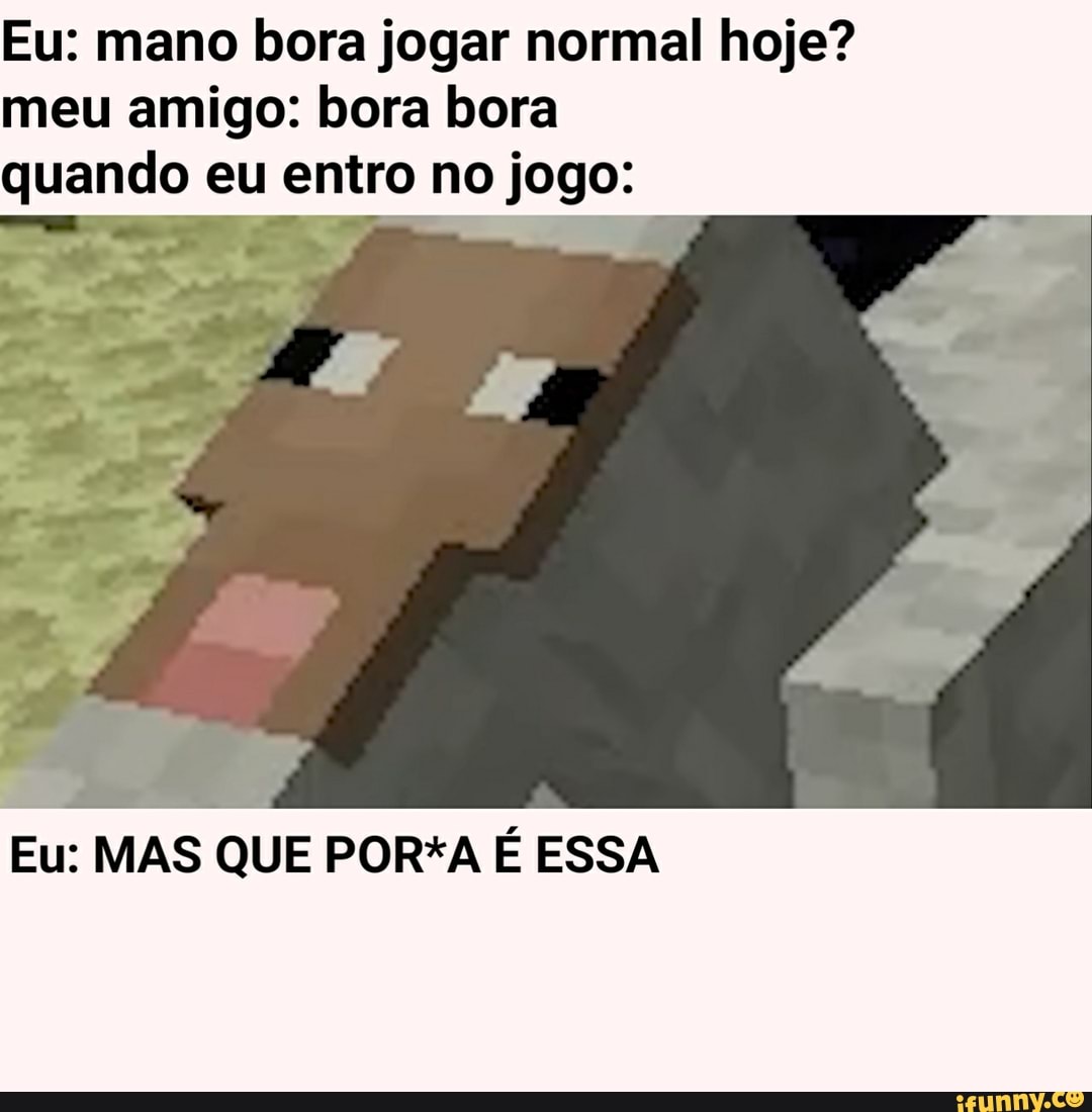 Eu: mano bora jogar normal hoje? meu amigo: bora bora quando eu entro no jogo:
Eu: MAS QUE POR*A É ESSA